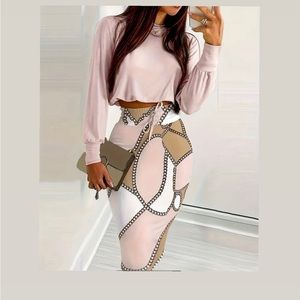 Two piece skirt outfit. New never worn, size 8/10 large